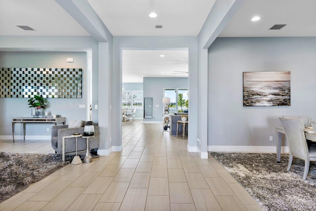 983 Hookline Cir, The Acreage, FL 33470 - corridor featuring recessed lighting, baseboards, and light wood-style floors