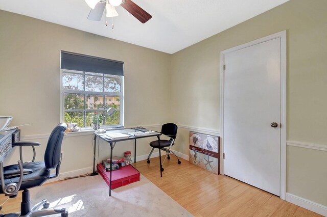 201 Rex Ct, Palm Springs, FL 33461 - office space featuring ceiling fan and wood finished floors