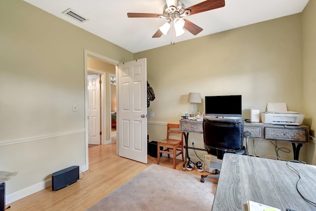 201 Rex Ct, Palm Springs, FL 33461 - office with ceiling fan and wood finished floors