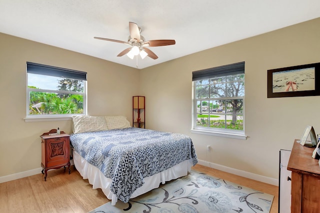 201 Rex Ct, Palm Springs, FL 33461 - bedroom featuring light wood-type flooring and ceiling fan
