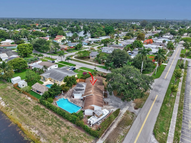 201 Rex Ct, Palm Springs, FL 33461 - aerial view of residential area featuring a pool area