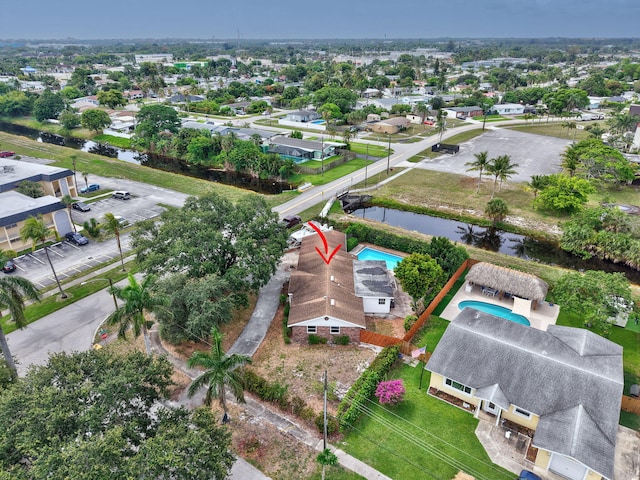 201 Rex Ct, Palm Springs, FL 33461 - bird's eye view of a pool area