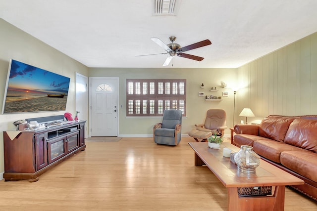 201 Rex Ct, Palm Springs, FL 33461 - living area with light wood-style flooring and ceiling fan