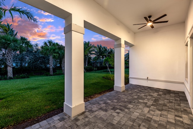 10803 Stellar Cir, Palm Beach Gardens, FL 33412 - view of patio / terrace featuring ceiling fan