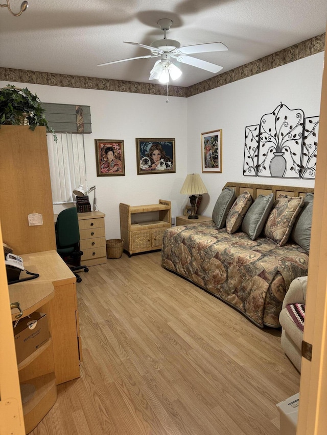 7715 Southampton Ter Unit 102, Tamarac, FL 33321 - bedroom with light wood finished floors and ceiling fan