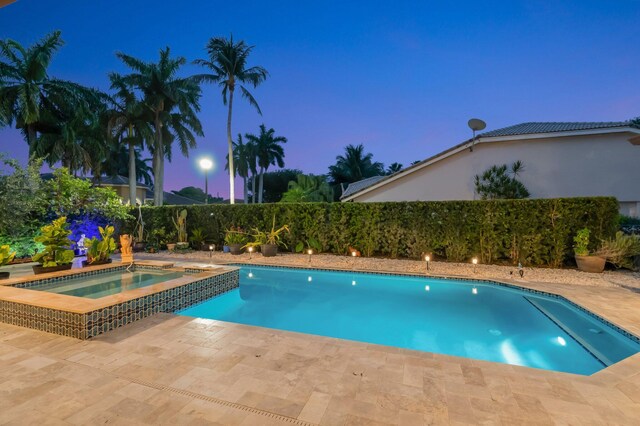 4610 Bucida Rd, Boynton Beach, FL 33436 - view of pool featuring an in-ground hot tub and a patio area