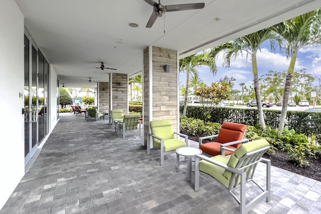 13291 Machiavelli Way, Palm Beach Gardens, FL 33418 - view of patio featuring ceiling fan