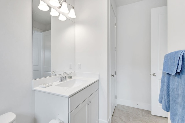 13291 Machiavelli Way, Palm Beach Gardens, FL 33418 - bathroom featuring vanity, toilet, and tile patterned flooring