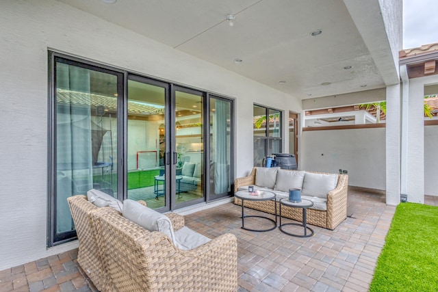 13291 Machiavelli Way, Palm Beach Gardens, FL 33418 - view of patio / terrace with outdoor lounge area