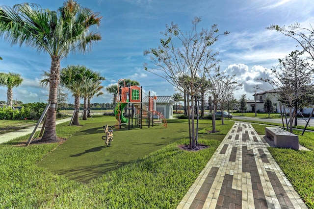13291 Machiavelli Way, Palm Beach Gardens, FL 33418 - community jungle gym featuring a yard