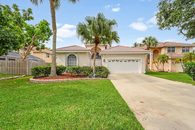 7591 NW 29th St, Margate, FL 33063 - mediterranean / spanish home featuring stucco siding, driveway, a garage, and a tiled roof