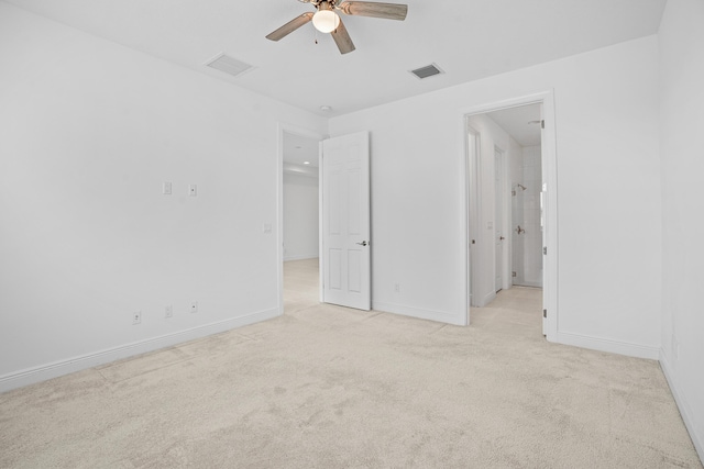 24038 SW Firenze Way, Port Saint Lucie, FL 34986 - unfurnished bedroom with light carpet, baseboards, and ceiling fan