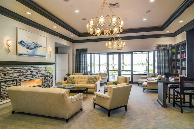 24038 SW Firenze Way, Port Saint Lucie, FL 34986 - community lobby with ornamental molding, recessed lighting, and a towering ceiling
