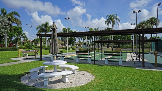804 Sky Pine Way Unit C, Greenacres, FL 33415 - view of property's community featuring a lawn and shuffleboard
