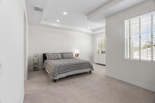 2757 Wymberly Dr, Jupiter, FL 33458 - bedroom with carpet floors, a raised ceiling, baseboards, and recessed lighting
