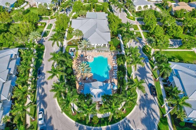 2757 Wymberly Dr, Jupiter, FL 33458 - aerial view of residential area featuring a pool