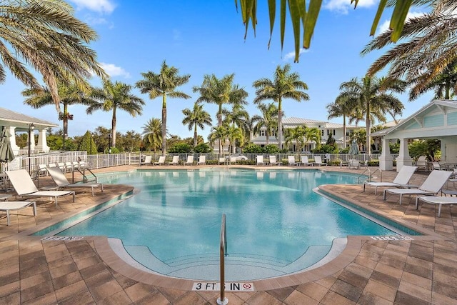 2757 Wymberly Dr, Jupiter, FL 33458 - community pool featuring a patio and a gazebo