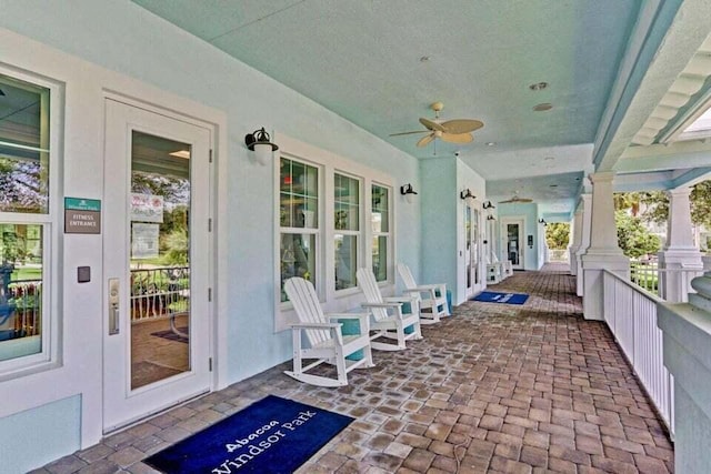 2757 Wymberly Dr, Jupiter, FL 33458 - view of patio with ceiling fan