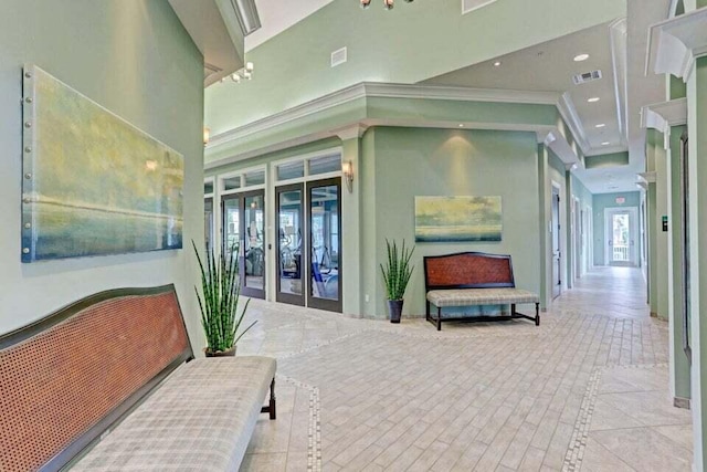 2757 Wymberly Dr, Jupiter, FL 33458 - common area featuring crown molding and recessed lighting