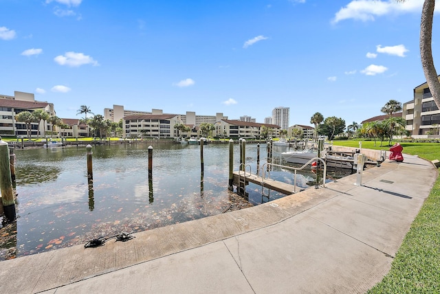1124 Marine Way W D2R + Boat Slip 19, North Palm Beach, FL 33408 - dock area featuring a water view and boat lift