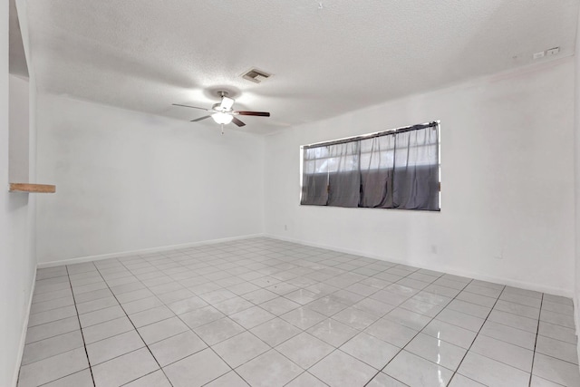6160 SW 4th St, Margate, FL 33068 - unfurnished room featuring a ceiling fan, a textured ceiling, and light tile patterned floors
