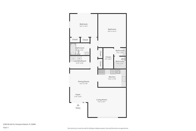 6160 SW 4th St, Margate, FL 33068 - property floor plan