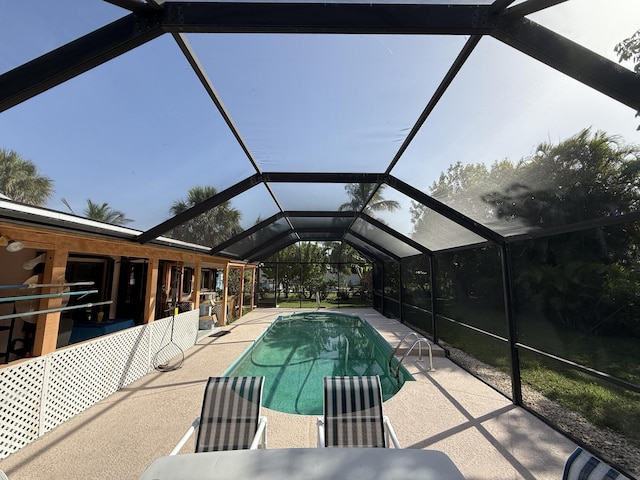1810 Eucalyptus Ave, Fort Pierce, FL 34949 - outdoor pool featuring a patio and a lanai