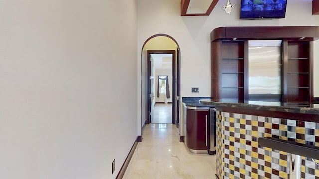 401 SE Verada Ave, Port Saint Lucie, FL 34983 - hall with arched walkways and baseboards