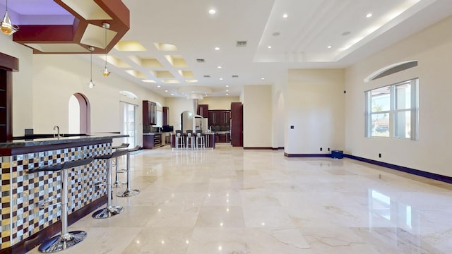 401 SE Verada Ave, Port Saint Lucie, FL 34983 - interior space featuring recessed lighting, baseboards, and light marble finish flooring