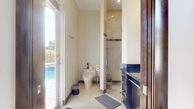 401 SE Verada Ave, Port Saint Lucie, FL 34983 - full bath with toilet, a stall shower, and vanity