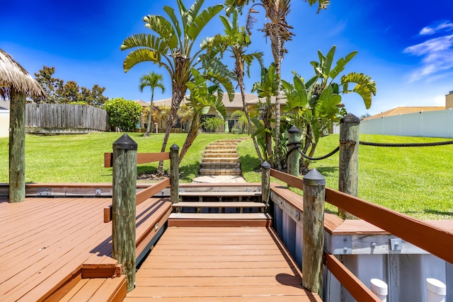 401 SE Verada Ave, Port Saint Lucie, FL 34983 - view of wooden terrace