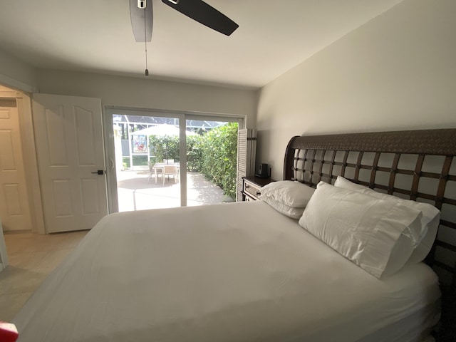 9124 Sun Terrace Cir Unit D, West Palm Beach, FL 33403 - bedroom with access to exterior and ceiling fan