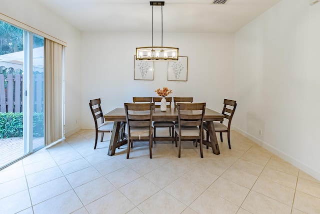 2812 Eagle Rock Cir Unit 902, West Palm Beach, FL 33411 - dining space featuring a chandelier and light tile patterned floors