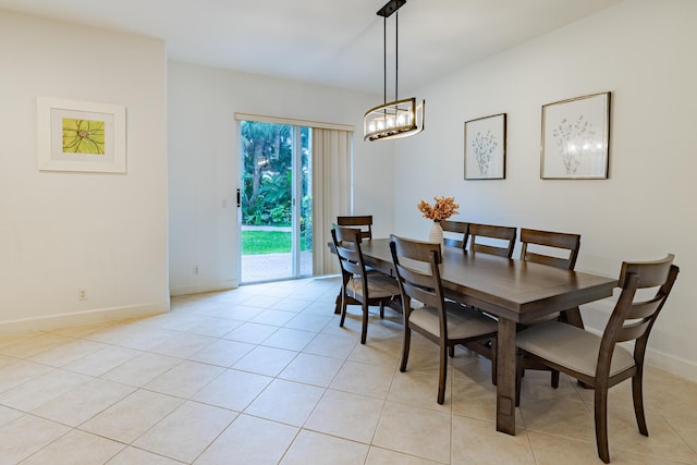 2812 Eagle Rock Cir Unit 902, West Palm Beach, FL 33411 - dining space featuring a chandelier and light tile patterned flooring