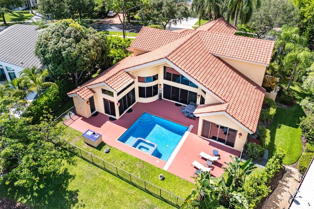 3049 NW 61st St, Boca Raton, FL 33496 - view from above of property with a pool