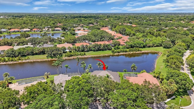 6845 Big Cypress Dr, Jupiter, FL 33458 - aerial perspective of suburban area featuring a large body of water