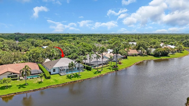 6845 Big Cypress Dr, Jupiter, FL 33458 - aerial view of a nearby body of water and a heavily wooded area