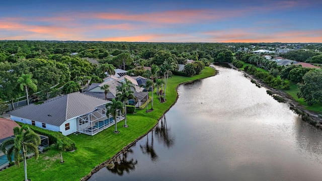 6845 Big Cypress Dr, Jupiter, FL 33458 - aerial view at dusk of a water view