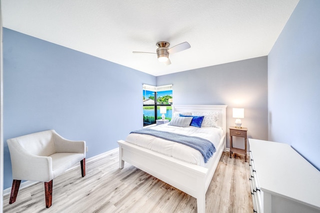 8641 Boca Glades D Blvd W Unit D, Boca Raton, FL 33434 - bedroom featuring light wood-type flooring and ceiling fan