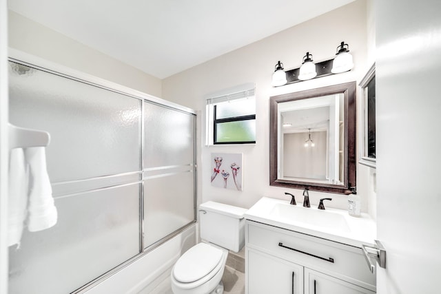 8641 Boca Glades D Blvd W Unit D, Boca Raton, FL 33434 - bathroom with vanity and combined bath / shower with glass door