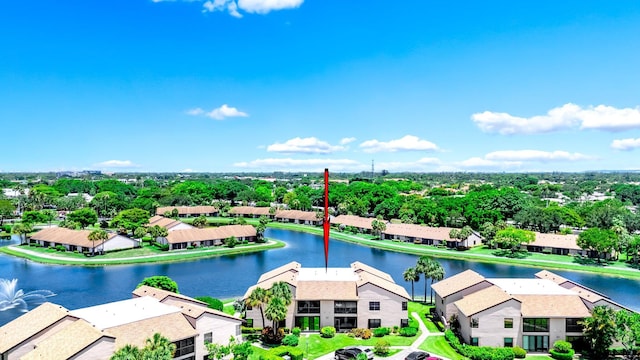8641 Boca Glades D Blvd W Unit D, Boca Raton, FL 33434 - aerial view of residential area featuring a nearby body of water and a tree filled landscape
