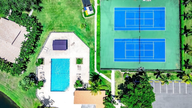 8641 Boca Glades D Blvd W Unit D, Boca Raton, FL 33434 - view from above of property with a pool