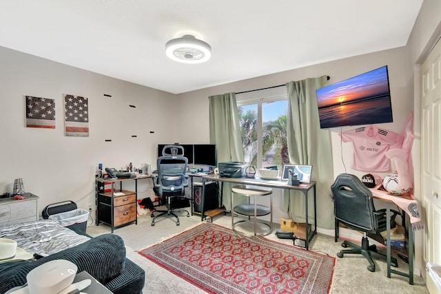 7574 Ironbridge Cir, Delray Beach, FL 33446 - home office featuring light carpet