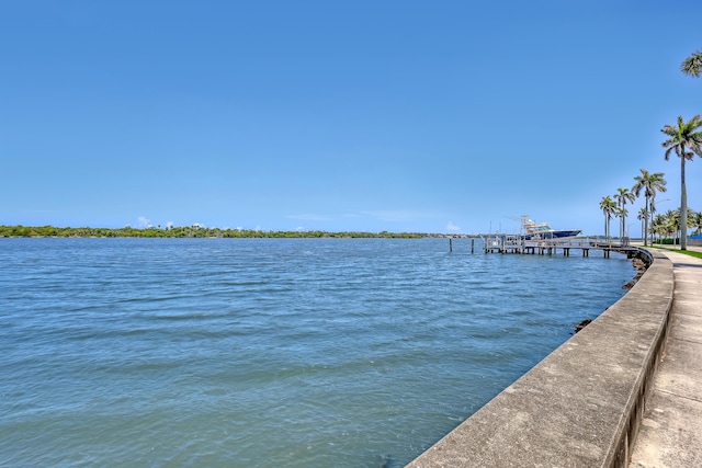 134 Worth Ct N, West Palm Beach, FL 33405 - water view featuring a dock