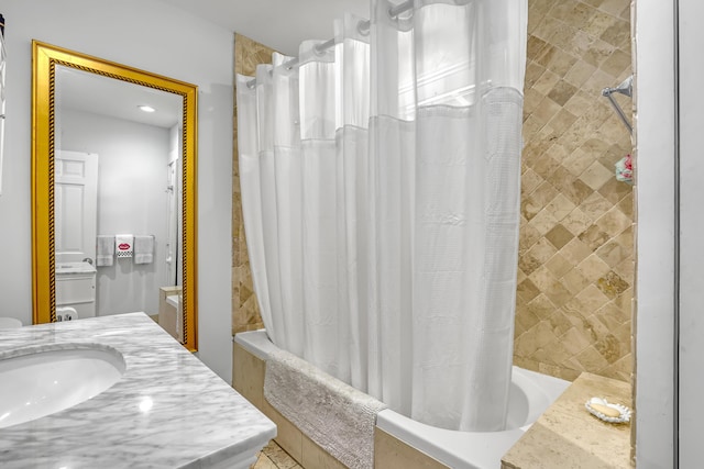 134 Worth Ct N, West Palm Beach, FL 33405 - full bathroom with tiled shower / bath combo and vanity