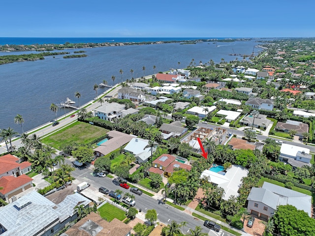 134 Worth Ct N, West Palm Beach, FL 33405 - aerial view of residential area with a large body of water