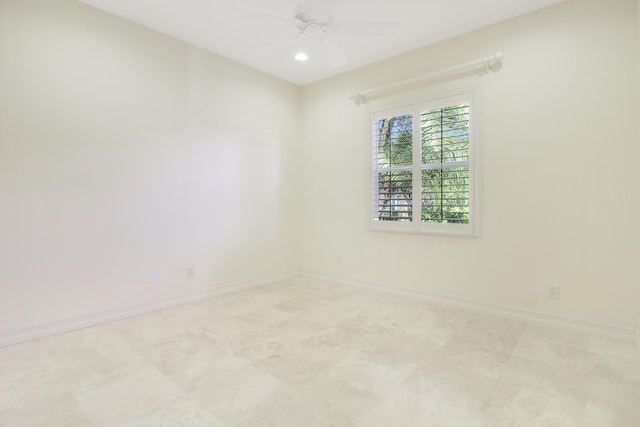1186 Breakers W Blvd, West Palm Beach, FL 33411 - unfurnished room with a ceiling fan, baseboards, and recessed lighting