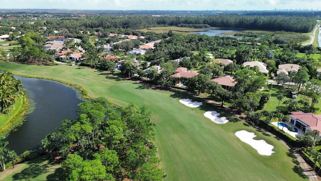 1186 Breakers W Blvd, West Palm Beach, FL 33411 - aerial view of property and surrounding area featuring a golf club, nearby suburban area, and a large body of water