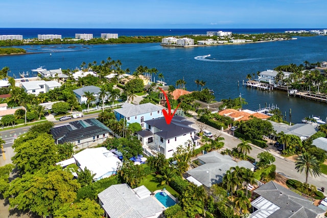 109 Arlington Pl, West Palm Beach, FL 33405 - aerial view of residential area featuring a large body of water