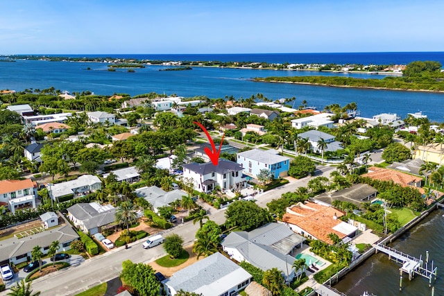 109 Arlington Pl, West Palm Beach, FL 33405 - aerial perspective of suburban area featuring a nearby body of water